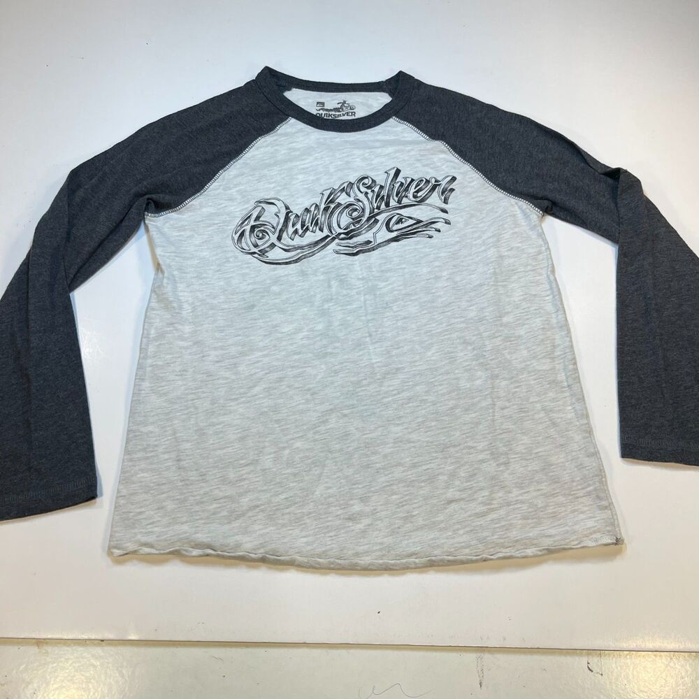 QUIKSILVER Surf Skate Style Long Sleeve Jersey T Shirt Sz Boys L